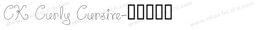 CK Curly Cursive字体转换